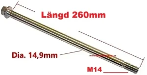 Axel 260mm x 15mm