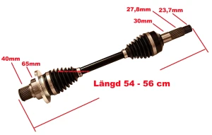 Drivaxel 54-56cm - 27,8 - 40mm