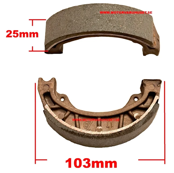Bromsbackar 103 x 25mm