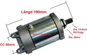 Startmotor 190mm / 9 Kugg