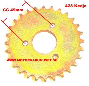 428 Kedja 3 Bult - CC 49mm - 28st Kugg