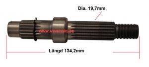 Drivaxel 134mm skoter 50cc