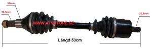 Drivaxel 53cm fram