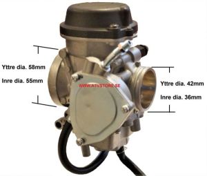 Förgasare 42 - 58mm