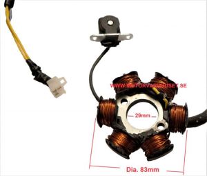 Stator 83mm - 3st kablar