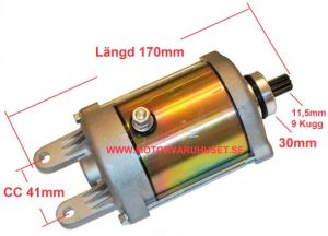 Startmotor 170mm / 9 Kugg