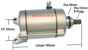 Startmotor 165mm / 9 Kugg