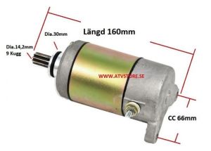 Startmotor 160mm / 9Kugg