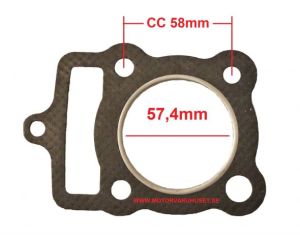 Toppackning 57,4mm 125cc