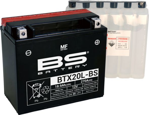 4. Batteri 20Ah YTX20L-BS